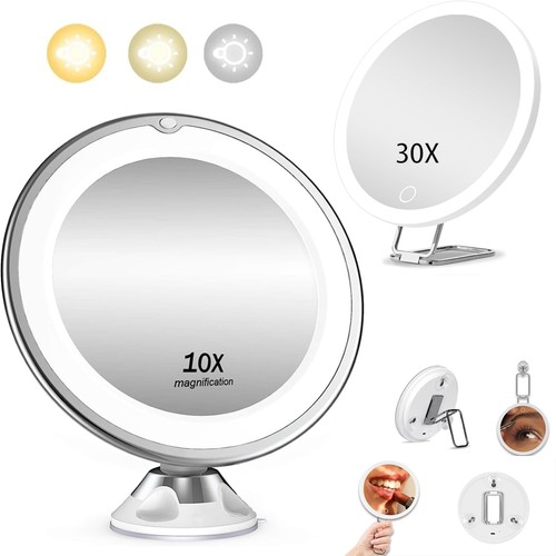 Magnifying mirror with led - mirror,