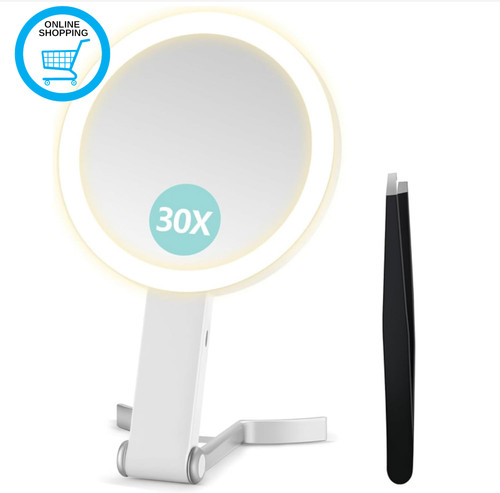 Magnifying mirror with light - mirror,