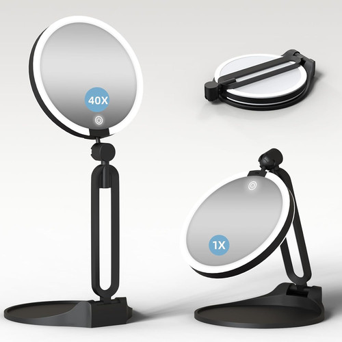 Magnifying mirror with light - magnifying,