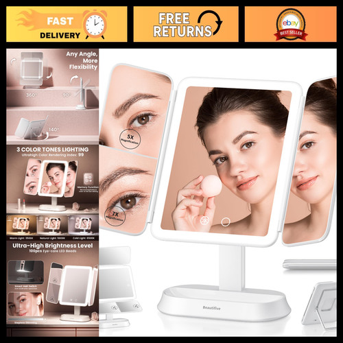 Illuminated makeup mirror - illuminated,