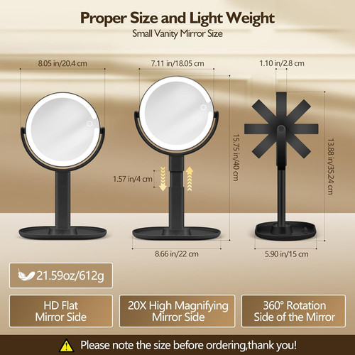 Makeup mirror with light 30x - makeup,