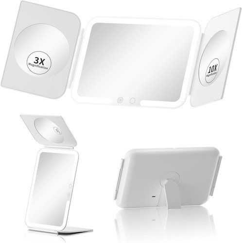 Tri fold travel lighted - lighted, makeup
