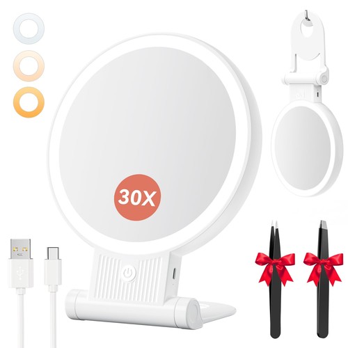 Magnifying makeup mirror with - makeup,