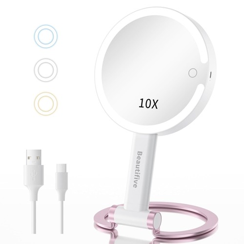 Travel mirror with light - mirror,