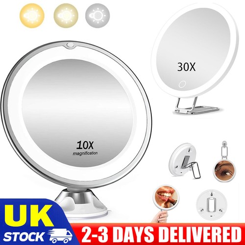 Magnifying mirror with - mirror, led