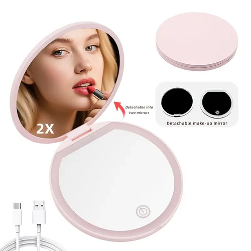 Led travel makeup mirror - travel, 20