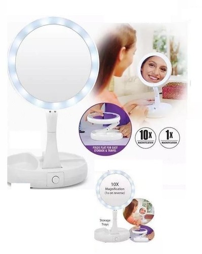 Lighted folding round - round, travel
