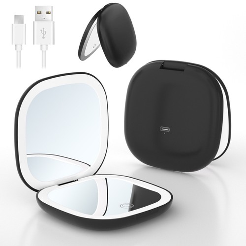 Led travel makeup mirror - led,