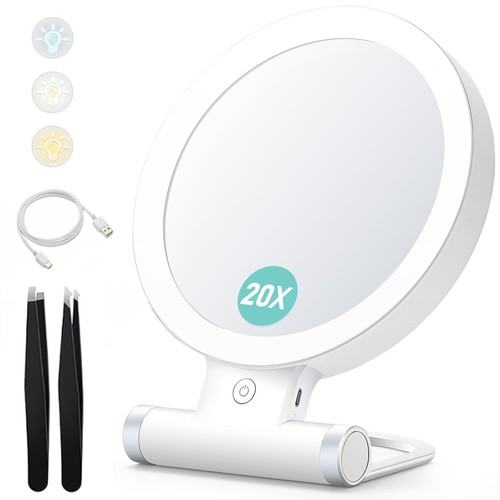 Magnifying mirror with light - magnifying,