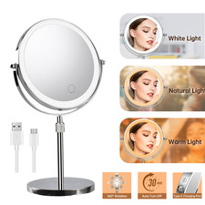 10X Magnifying Mirror With LED