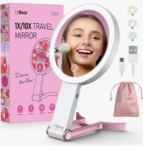 Litbear travel makeup mirror - litbear,