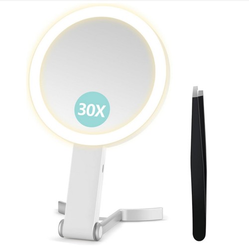 Magnifying mirror with light - magnifying,