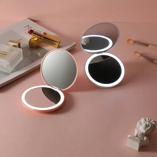 Led travel makeup mirror - led,